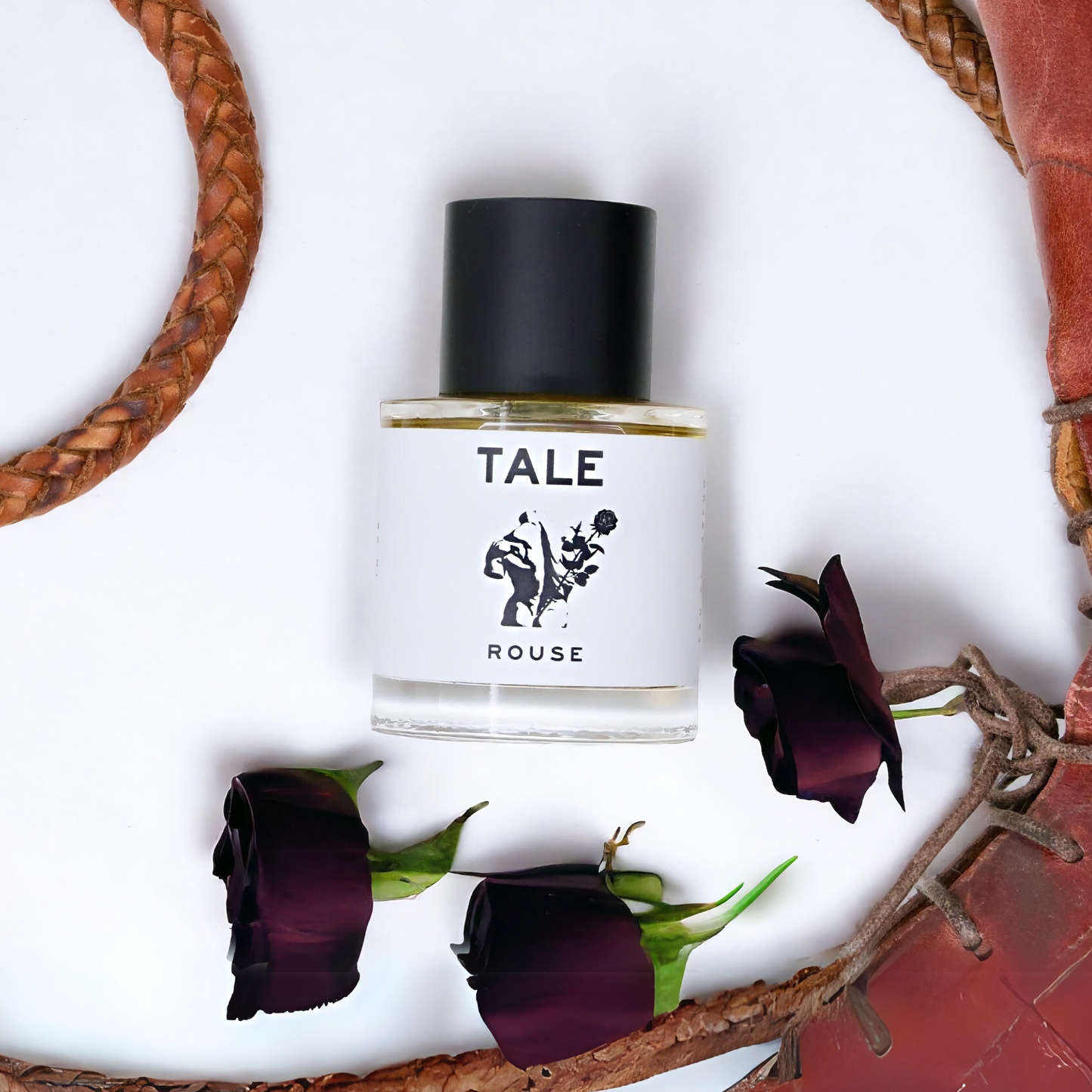 Rouse 50ML Bottle with Riding Boot, Whip, and Roses